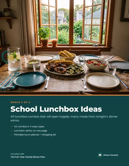School Lunchbox Ideas cover