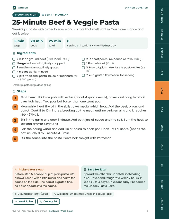 Recipe page